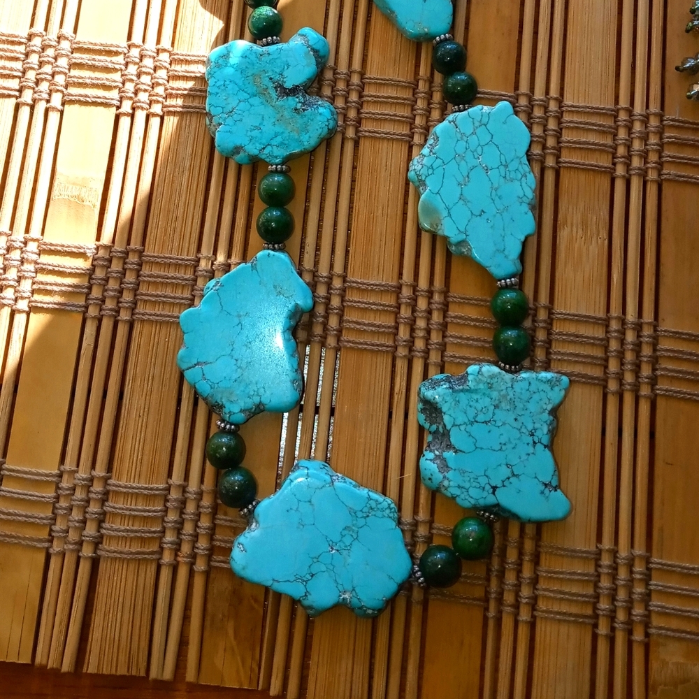 Turquoise and Malachite Necklace